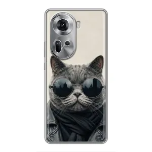 Чехол на тематику: Коты для OPPO Reno 11 5G (Модный кот)