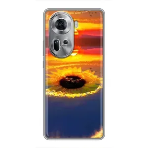 Чохли з картинкою Соняшників для Оппо Рено 11 (5G) (Небо соняшник)