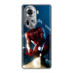 Чехол Супергерой Человека Паука на Oppo Reno 11 5G (Паук на доме)