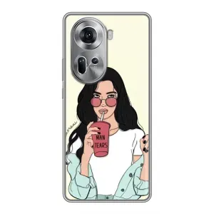 Силіконовый Чохол на Oppo Reno 11 5G з картинкой Модных девушек (З напоєм)