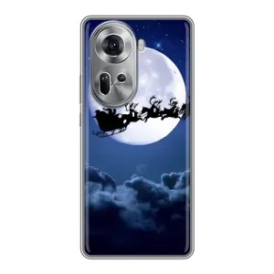 Чохол Санта Клаус для Oppo Reno 11 5G (Санта - місяць)