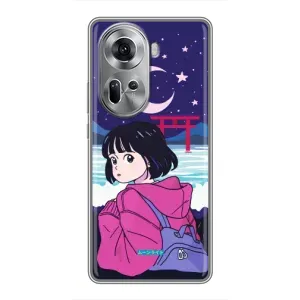 Чехол с персонажами АНИМЕ на Oppo Reno 11 5G (Синобу Миякэ)