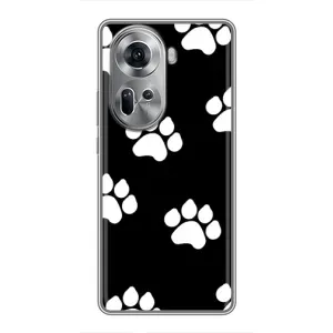 Бампер для Oppo Reno 11 5G с картинкой "Песики" (Следы собак)