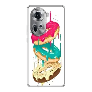 Чехол с изображением вкусной еды для Oppo Reno 11 5G (Сочные пончики)