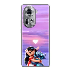 Чехол с рисунком Стич для OPPO Reno 11 5G (Стич и Лило)