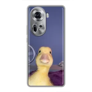Бампер с принтом Мемы для Oppo Reno 11 5G (Утка)