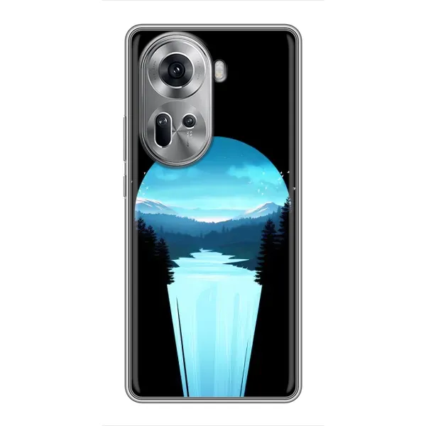 Чехол с рисунком «Синий Водопад» для OPPO Reno 11 5G Чехол с рисунком «Синий Водопад» для OPPO Reno 11 5G