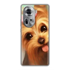 Чехол (ТПУ) Милые собачки для Oppo Reno 11 5G (Йоршенский терьер)