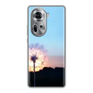 Силіконовий Чохол з кульбабками на Oppo Reno 11 5G (Захід з кульбабкою)