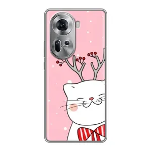 Чехол на тематику: Коты для OPPO Reno 11 5G (Зимний кот)
