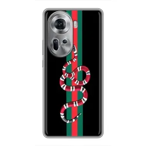 Чехлы Бренд GUCCI для Oppo Reno 11 5G (Змей Гуччи)