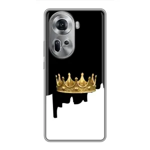 Чохол (Корона на чорному фоні) для Оппо Рено 11 (5G) (Золота корона)