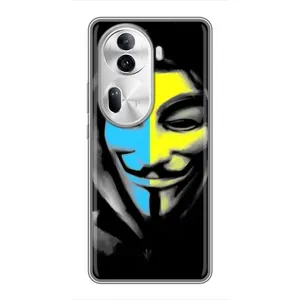 Чехол с Украинской символикой на Оппо Рено 11 Про (5G) (Анонимус патриот)