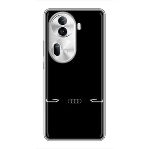 Силиконовый бампер с картинкой машины на Oppo Reno 11 Pro 5G (Силует Audi)