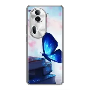 Силіконовий бампер з картинкою звірів для Oppo Reno 11 Pro 5G (Метелик синій)