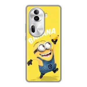 Мультяшный принт на Чехол для Оппо Рено 11 Про (5G) (Banana)
