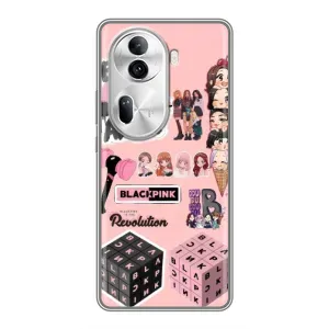 Чехлы с картинкой для Oppo Reno 11 Pro 5G (BLACK PINK коллаж)