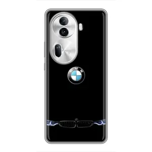 Силиконовый бампер с картинкой машины на Oppo Reno 11 Pro 5G (Черный BMW)