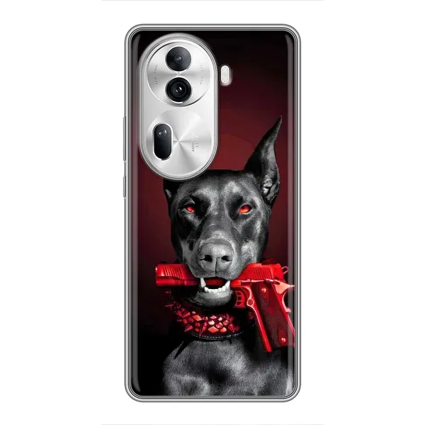 Чехол с рисунком «Доберман злой» для OPPO Reno 11 Pro 5G Чехол с рисунком «Доберман злой» для OPPO Reno 11 Pro 5G