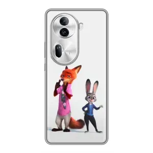 Силиконовый чехол с принтом Зоотрополіс для Oppo Reno 11 Pro 5G (Джуди и Ник)