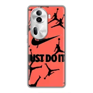 Силиконовый Чехол Nike Air Jordan на Оппо Рено 11 Про (5G) (Just Do It)