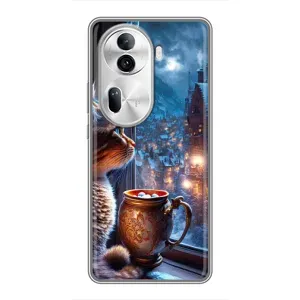 Чехлы на Новый Год Oppo Reno 11 Pro 5G (Кот новогодний)