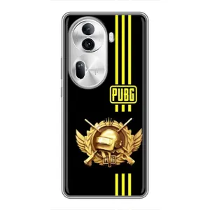 Чохол (TPU) з картинкою "Лого Пабг" на Оппо Рено 11 Про (5G) (Логотип PUPG)