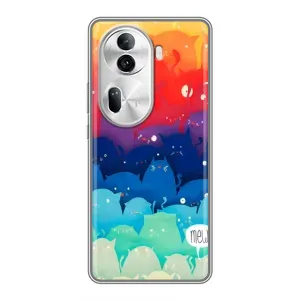 Силіконовий чохол з котиком для Oppo Reno 11 Pro 5G (Mew)