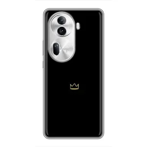 Чехол (Корона на чёрном фоне) для Оппо Рено 11 Про (5G) (Мини корона)