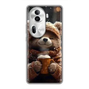 Друкований чохол 'Звірята з кавою' для Oppo Reno 11 Pro 5G (Ведмедик з кавою)