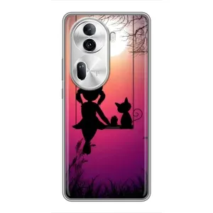 Девчачий Чехол для Oppo Reno 11 Pro 5G (На качели)