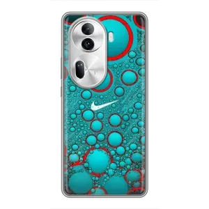 Силиконовый Чехол на Oppo Reno 11 Pro 5G с картинкой Nike (Найк зеленый)