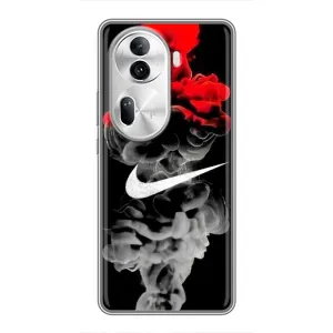 Силиконовый Чехол на Oppo Reno 11 Pro 5G с картинкой Nike (Nike дым)