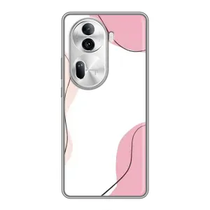 Чехол цветочный дизайн для Oppo Reno 11 Pro 5G (Розовый фон)
