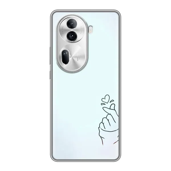Чехол с рисунком «Сердце на голубом» для OPPO Reno 11 Pro 5G Чехол с рисунком «Сердце на голубом» для OPPO Reno 11 Pro 5G