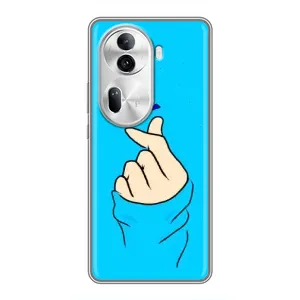 Чехлы (Знак сердечка) на Oppo Reno 11 Pro 5G (Сердце на синем)