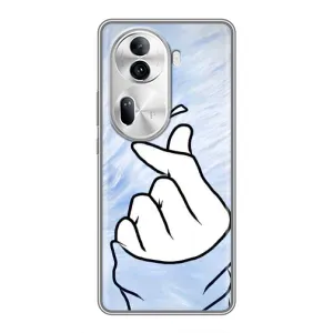 Чехлы (Знак сердечка) на Oppo Reno 11 Pro 5G (Сердечка знак)