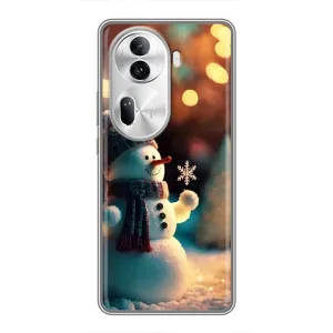 Чехлы на Новый Год Oppo Reno 11 Pro 5G (Снеговик праздничный)