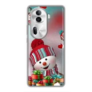 Чехлы на Новый Год Oppo Reno 11 Pro 5G (Снеговик в шапке)