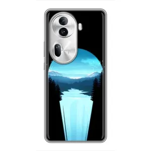 Летний Чехол на Oppo Reno 11 Pro 5G (Синий Водопад)