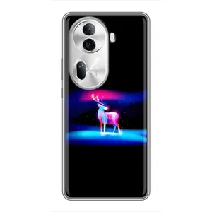Силіконовий бампер з картинкою звірів для Oppo Reno 11 Pro 5G (Яскравий олень)