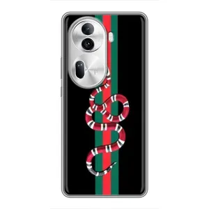 Чехлы Бренд GUCCI для Oppo Reno 11 Pro 5G (Змей Гуччи)