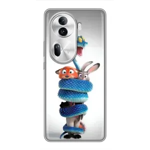 Силиконовый чехол с принтом Зоотрополіс для Oppo Reno 11 Pro 5G (Змея Зоо)