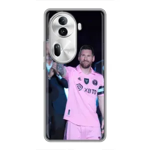 Чехлы Лео Месси в Майами на Oppo Reno 11 Pro 5G (Золотой мяч Месси)