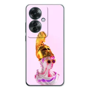 Чехол с Прикольным принтом на OPPO Reno 11F (АРТ Статуя)