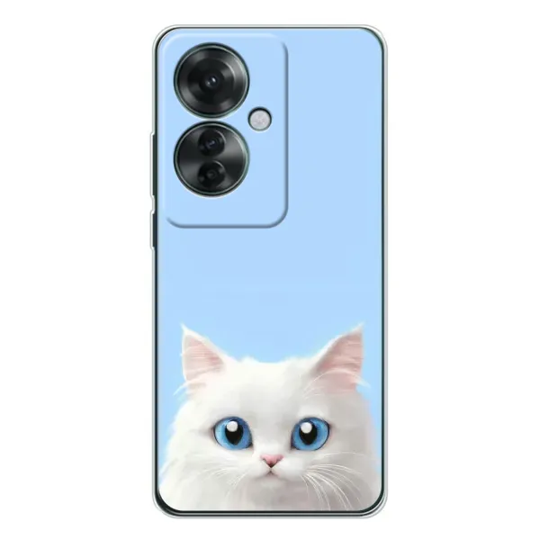 Чехол с рисунком «Белый кот» для OPPO Reno 11F Чехол с рисунком «Белый кот» для OPPO Reno 11F