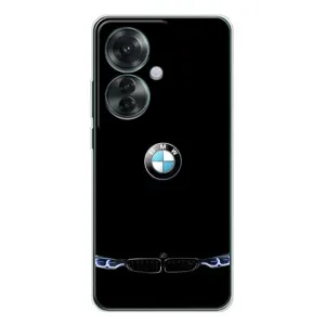 Силіконовий бампер з картинкою машини на OPPO Reno 11F (Чорний BMW)