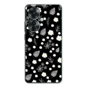 Чохли з тематикою "КВІТИ" на OPPO Reno 11F (цвітіння на чорному)