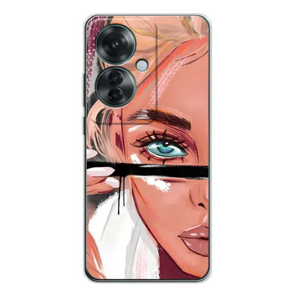 Чехол с рисунком «Девушка и ресницы» для OPPO Reno 11F