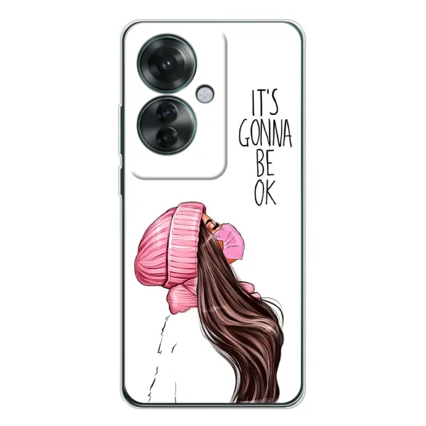 Чехол с рисунком «Девушка в маске» для OPPO Reno 11F